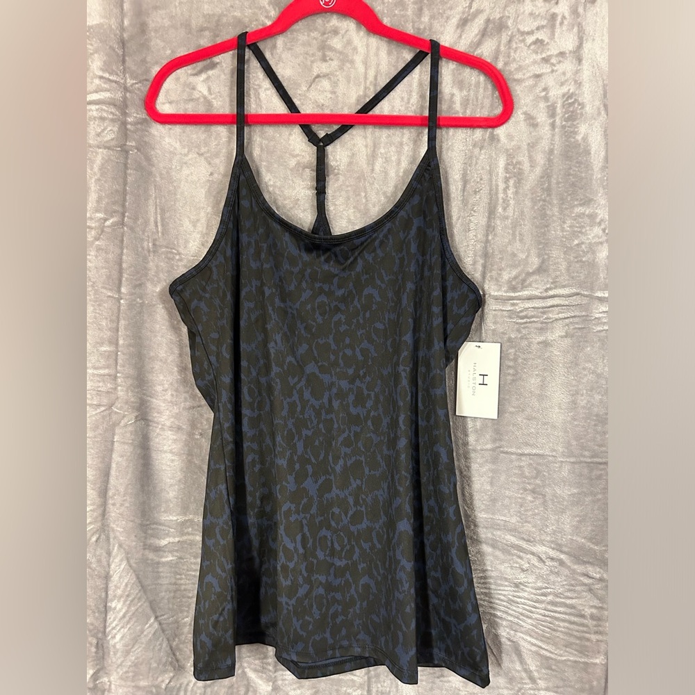Halston Studio Y-Back Racerback Athletic Top size Large